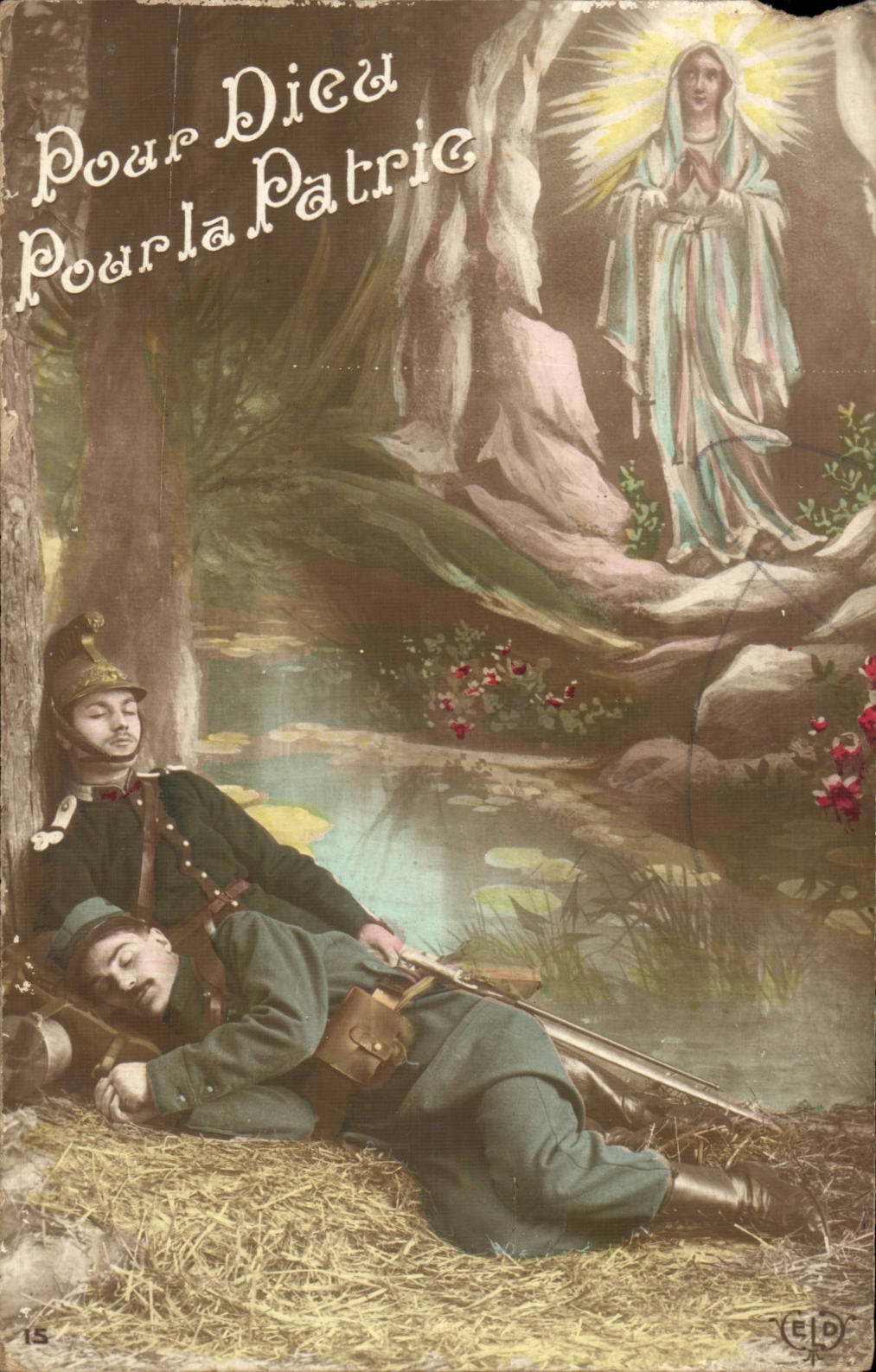 Fantaisie CPA Pour Dieu Pour la patrie Militaria