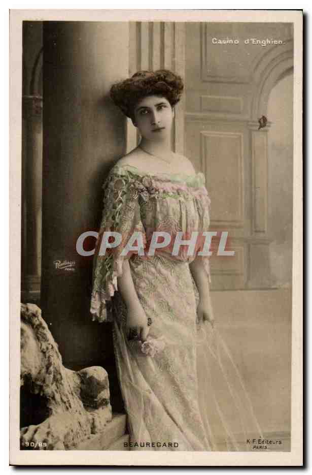 Femme en robe à volants — Casino d'Enghien — K.F. Editeurs, Paris, n° 90/99