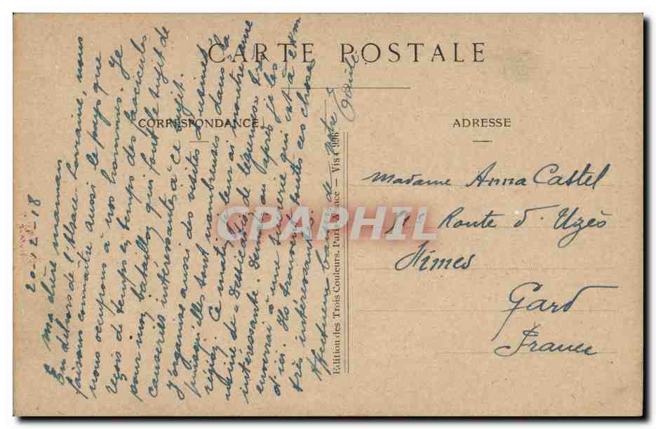 CPA FAntaisie Femme DAillements ou chants populaires de Lorraine  — Verso