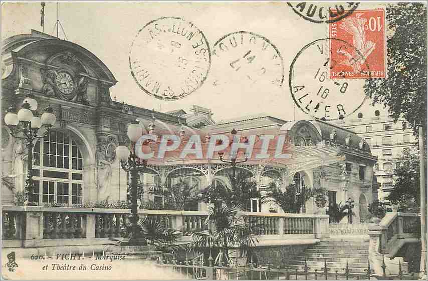 CPA Vichy marquise et Theatre du casino