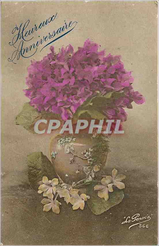 CPA Vœux Fleurs