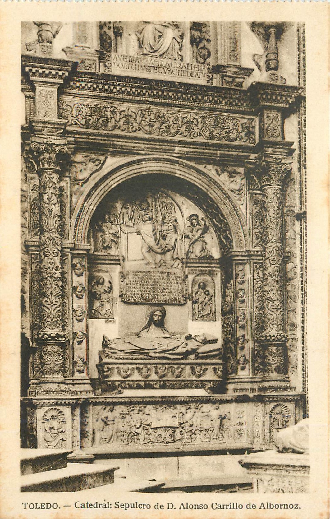 CPA Toledo Catedral sepulcro de D Alonso carrillo de Albornoz