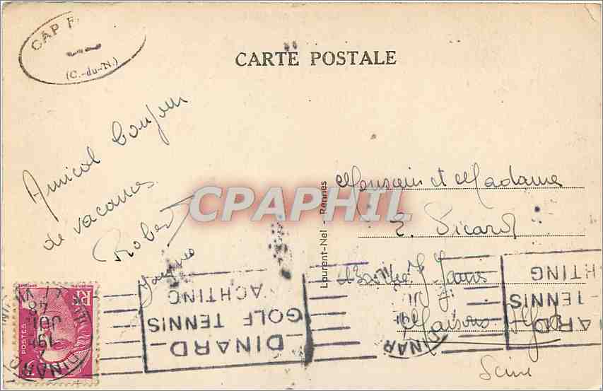 CPA Cap frehel le rocher de La fauconniere ux assises regulieres sapes sans relache par l vague ecum — Rückseite