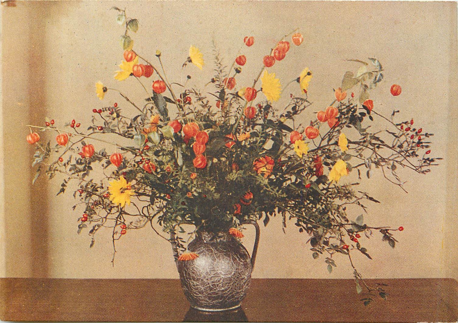 CPA Vœux Fleurs