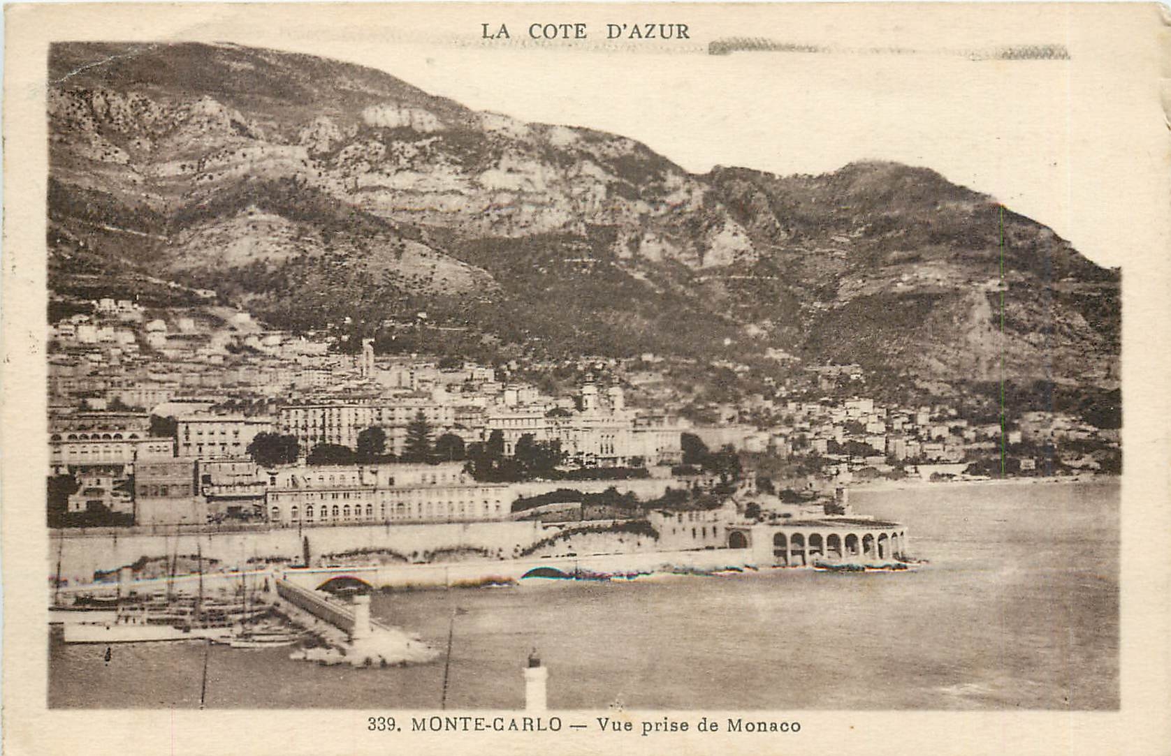 CPA Monte-Carlo Vue prise de Monaco