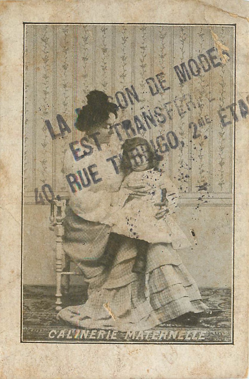 Chromo  Au desir des Dames Rue Montmartre Paris
