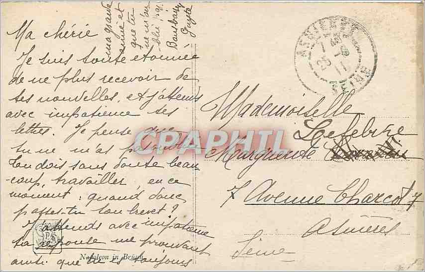 CPA salons de Paris Scherrer JJ Napoleon a Brunn Moravie — Verso