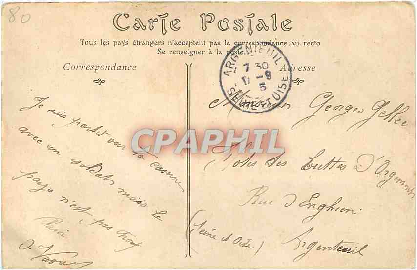 CPA amiens Vue generale prise du Beffroi — Back