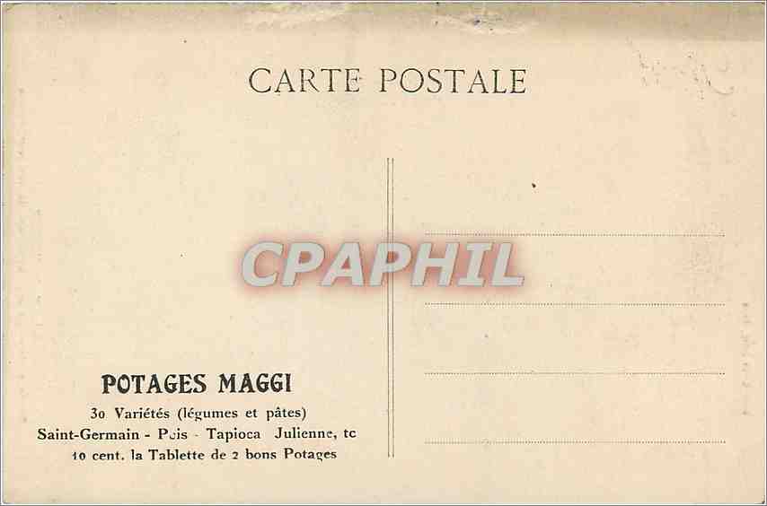 CPA Boucher Femmes Publicit Maggi — Rückseite