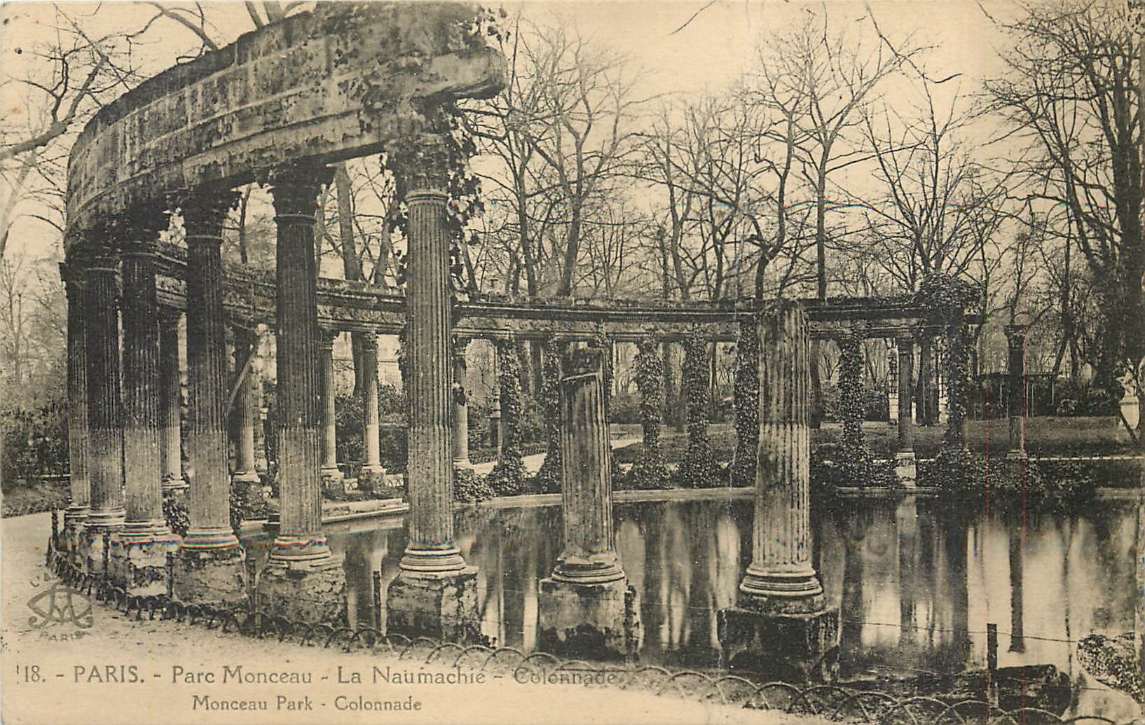CPA Paris Parc Monceau la naumacie Clonnde 