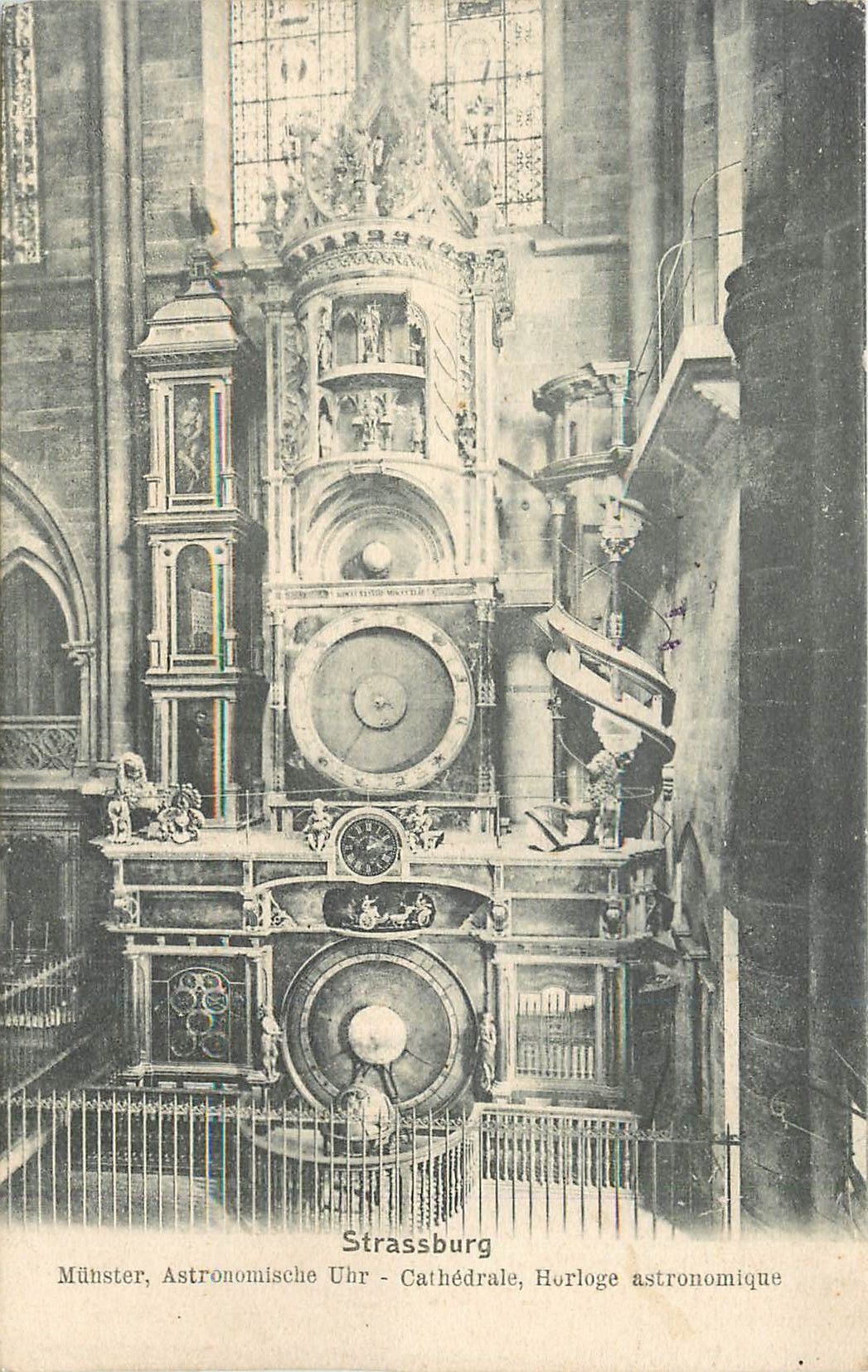 CPA Strassburg Cathedrale Horloge astronomique