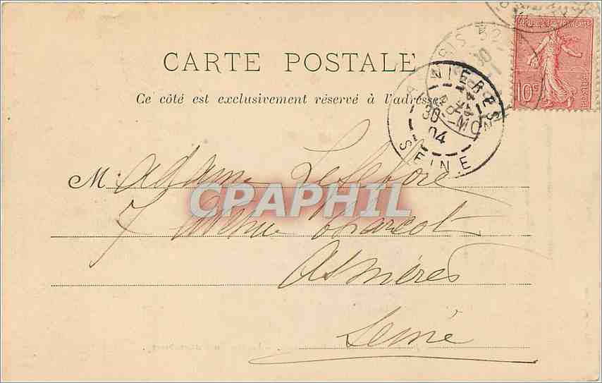 CPA Paris Fontaine carpeaux Jardin du Luxembourg — Rückseite