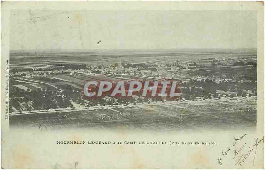 CPA Mourmelon le grand et le cam de Chalons vue prise en ballon