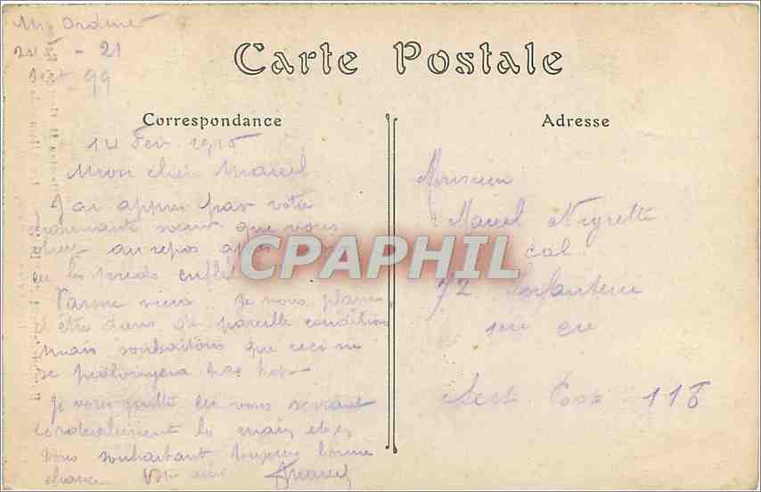 Bombardement de REIMS par les Allemands — Rue Cérès — Collection H. George, Reims. N° 106 — Rückseite