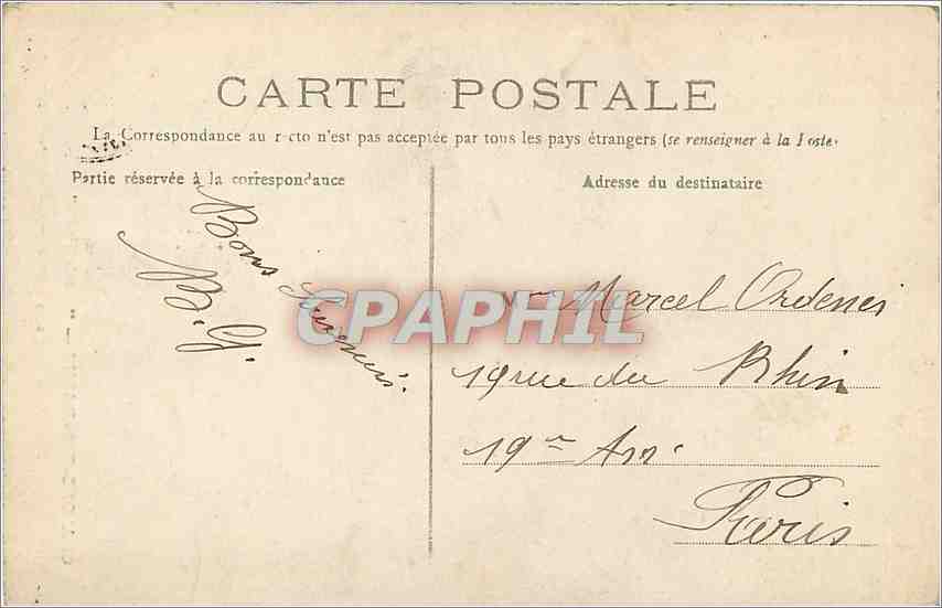 Chalons-sur-Marne — 'Gloria Victis' — Édition des Magasins Réunis — Rückseite