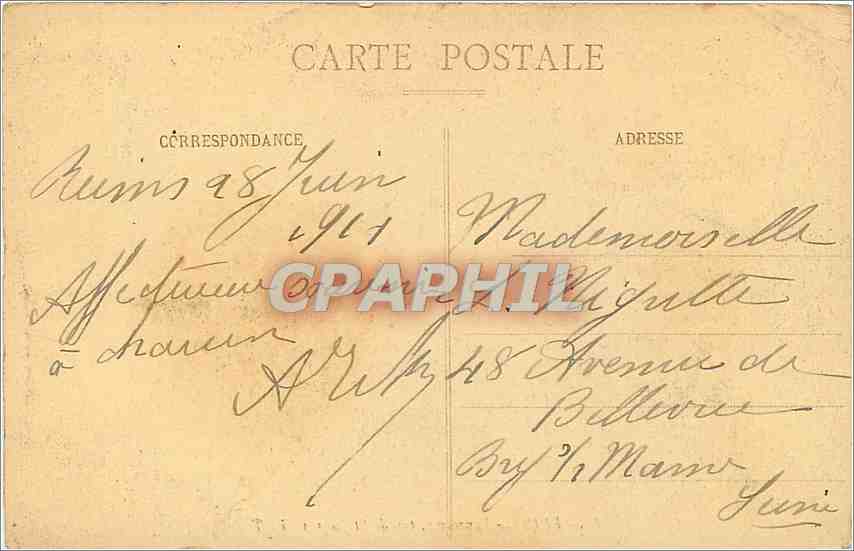 CPA Reims Panorma pris de St Jacques — Rückseite