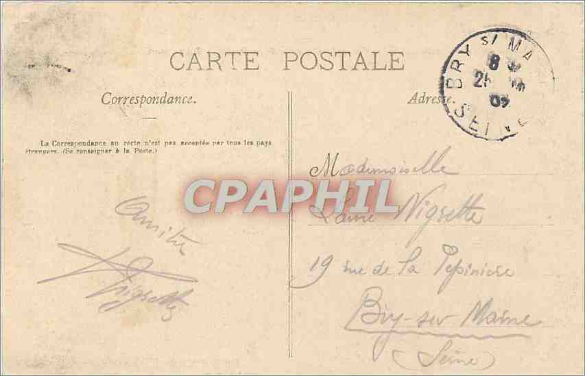 CPA Nancy Vue generale prise de la Basilique Saint Epvre — Verso