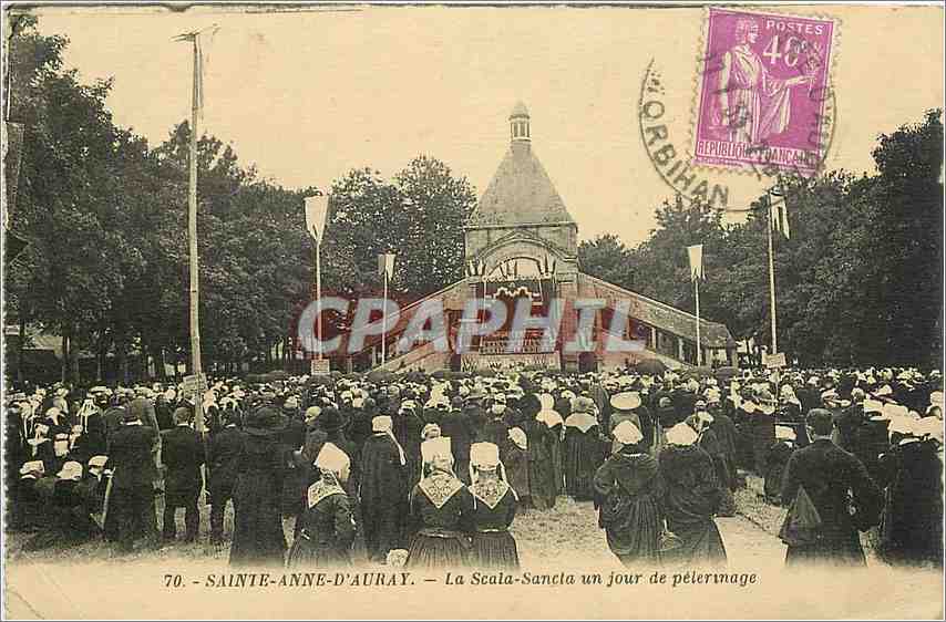 CPA Sainte Anne d'Auray La Scata Sancta un jour de pelerinage Folklore