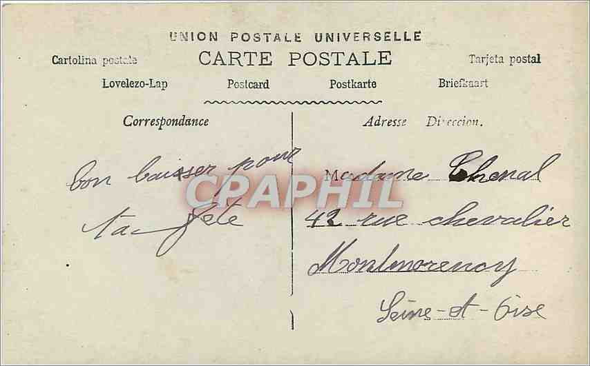 CPA Femme Enfant — Rückseite