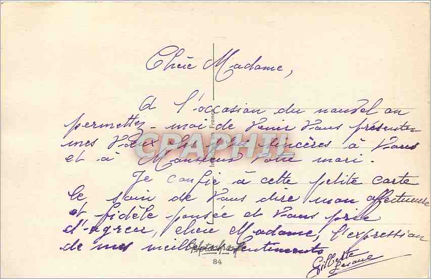 CPA Voeux — Rückseite