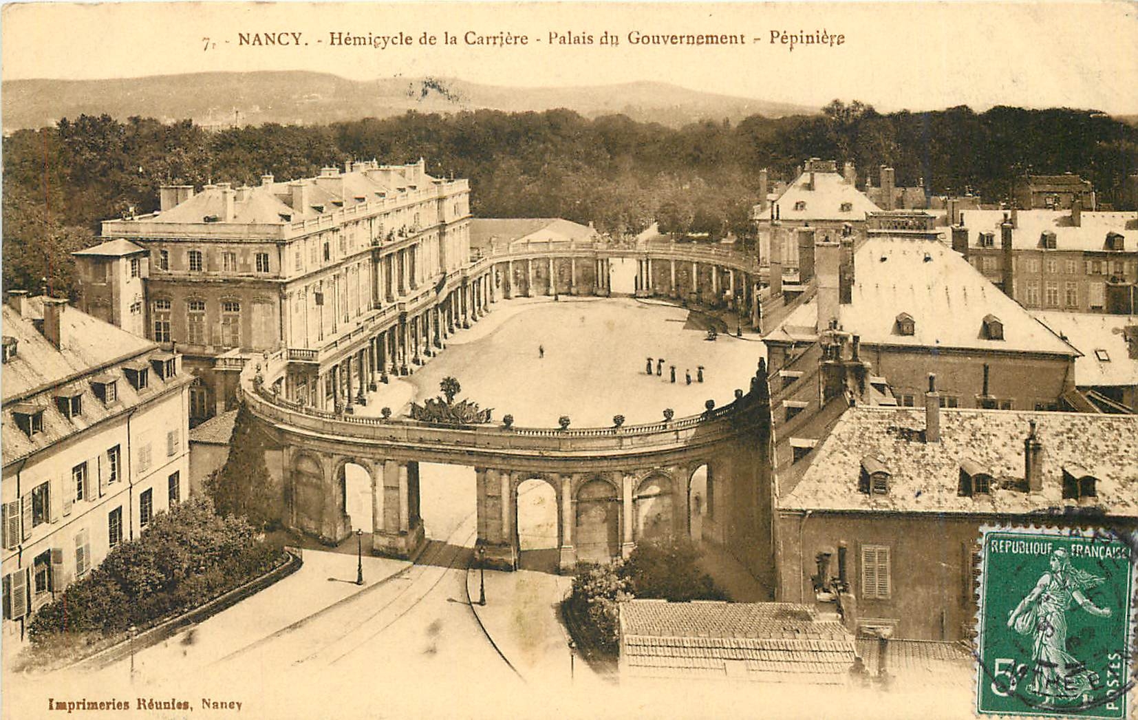NANCY - Hémicycle de la Carrière - Palais du Gouvernement - Pépinière