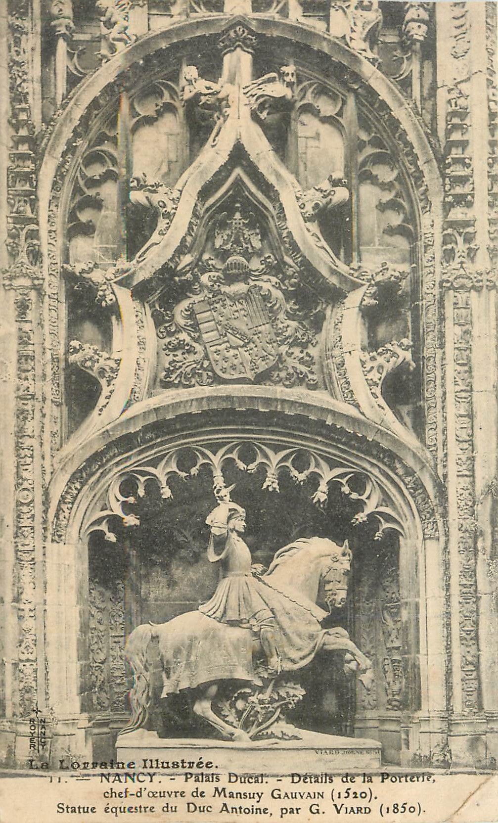 CPA nancy Palais Ducal Details de la porterie chef d'oeuvre de Mansuy Gauvin 1520 