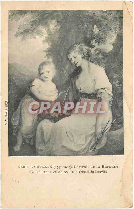 CPA Marie kauffmann 1741 1807 Portrai de l Baronne