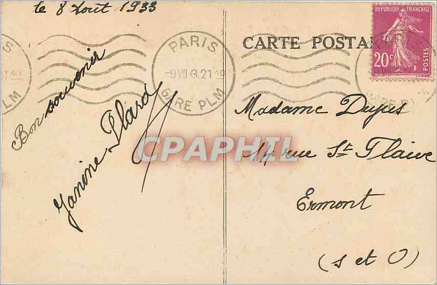 CPA Chennevieres S et O bords de la Marne — Rückseite