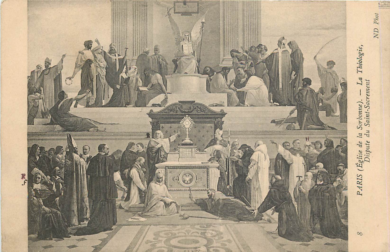 CPA Paris Elise de la Sorbonne L theologie Dispute du Saint Sacrement