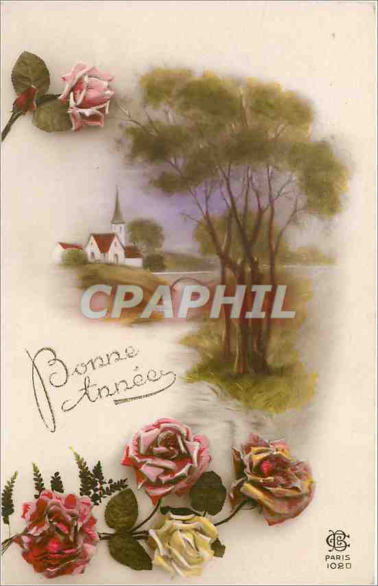 CPA Vœux Fleurs