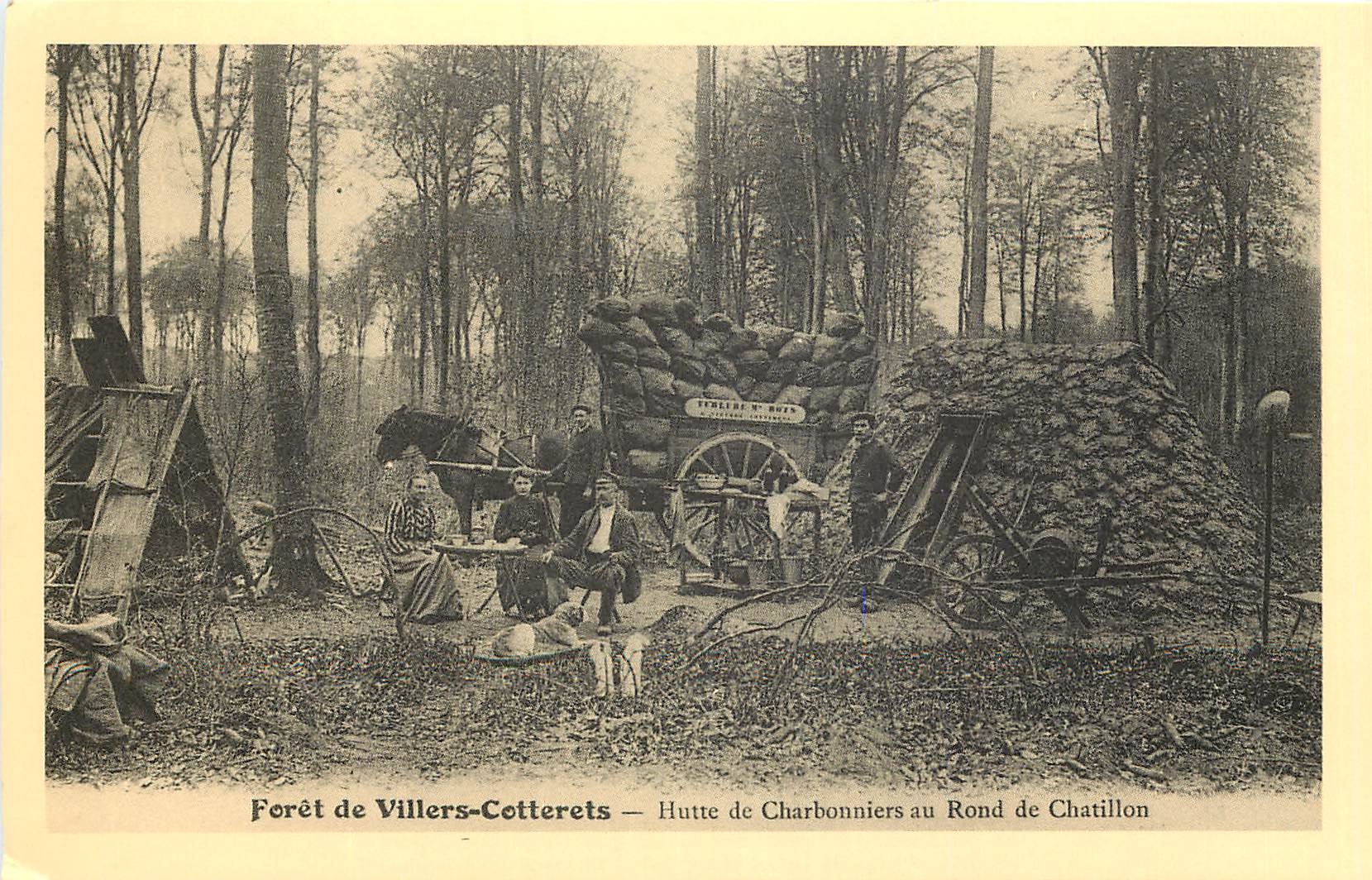 Wälder von Villers-Cotterets — Hütte der Holzkohlebrenner am Rond de Chatillon — Verlag: Templier & Boves
