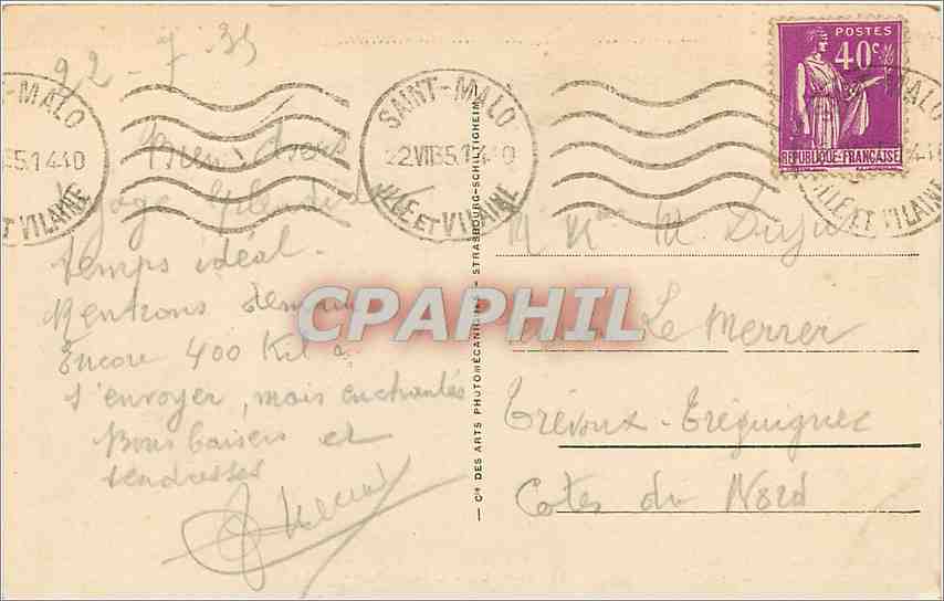 St-Malo - L'Avant-Port — vue du port avec nombreux bateaux — éditeur A.R.C. n°57 — Reverso