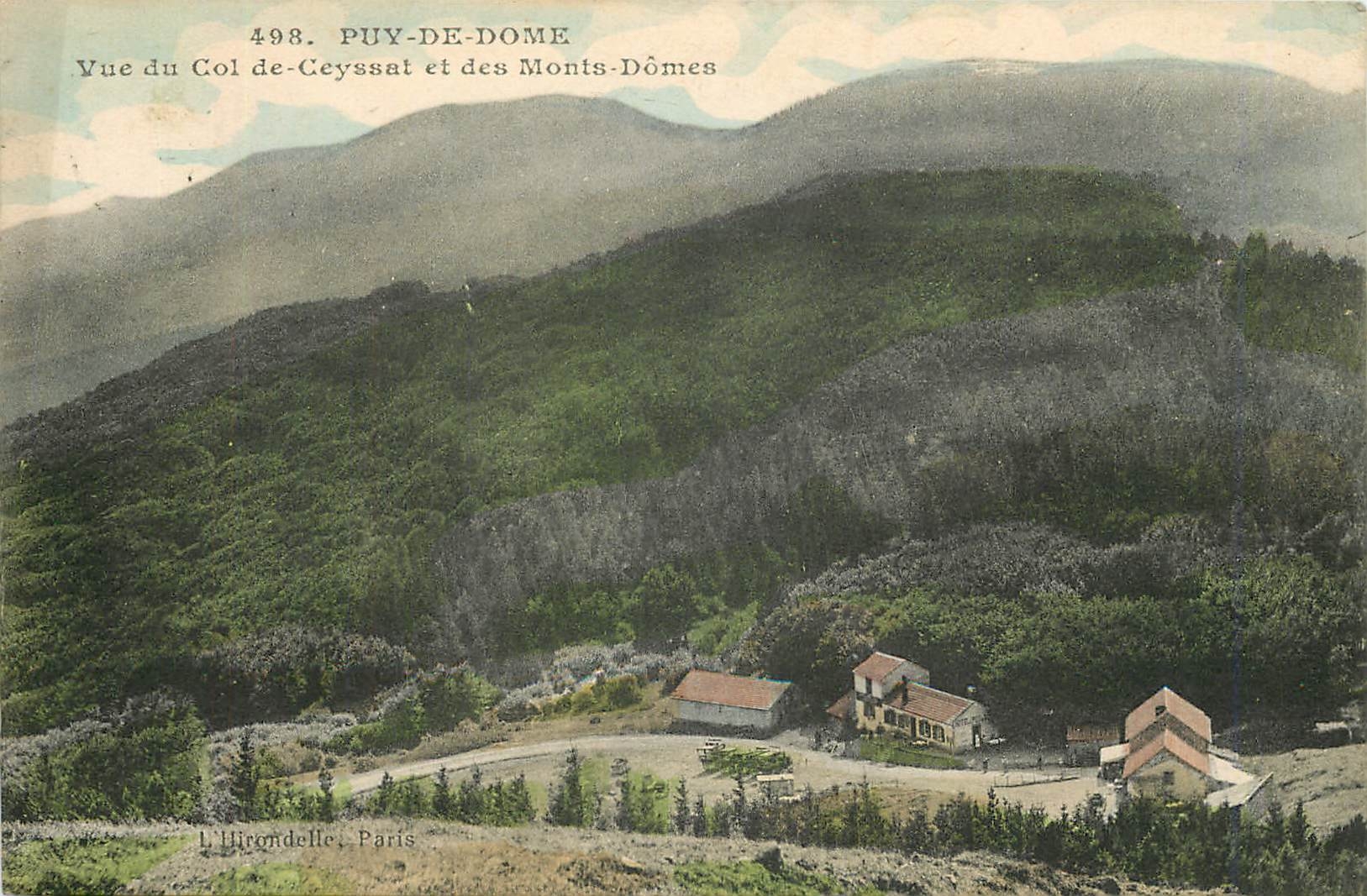 Vue du Col de Ceyssat et des Monts-Dômes — Puy-de-Dôme — L' Hirondelle, Paris — n° 498