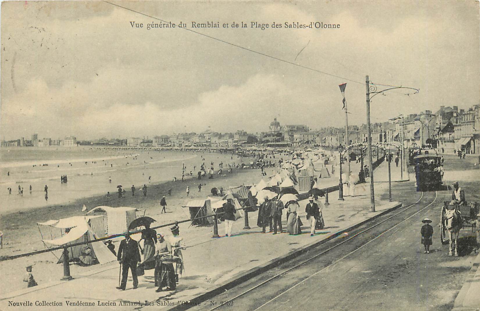 Vue générale du Remblai et de la Plage des Sables-d'Olonne — Nouvelle Collection Vendéenne Lucien Amand, Les Sables-d'Olonne - N° 2492