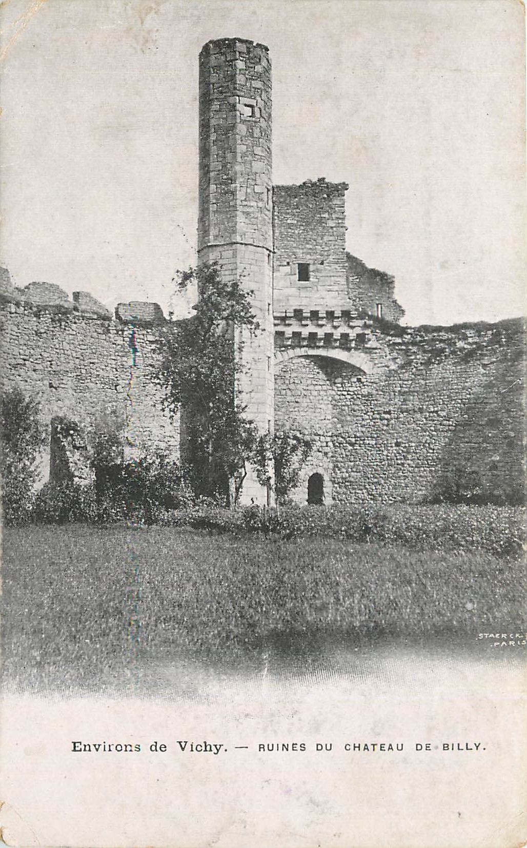 CPA Environs de Vichy Ruines du chaeu de billy