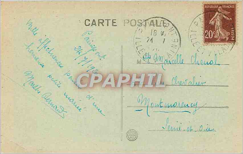CPA Foret de paimpont L et V Le val sans retour situe  l'ouest de la Foret de paimpont — Rückseite