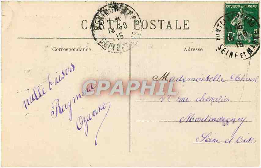 CPA Recloses Roches du petit Puits — Rückseite