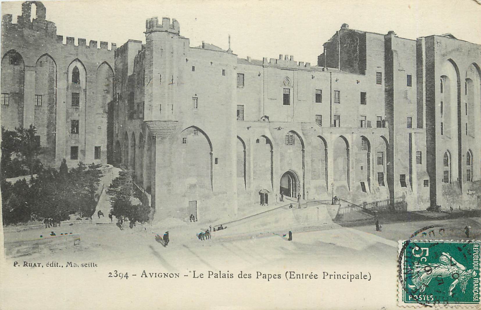 CPA Avignon Le plis des papes Entrée principale