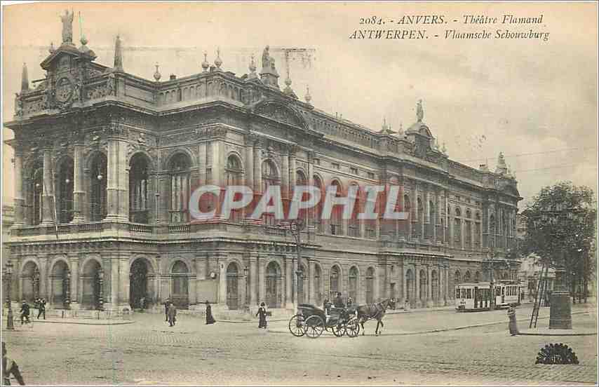  CPA Anvers Theatre flamand Tramway