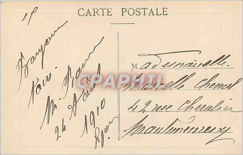 CPA Lyon Le pont la Feuillee — Verso