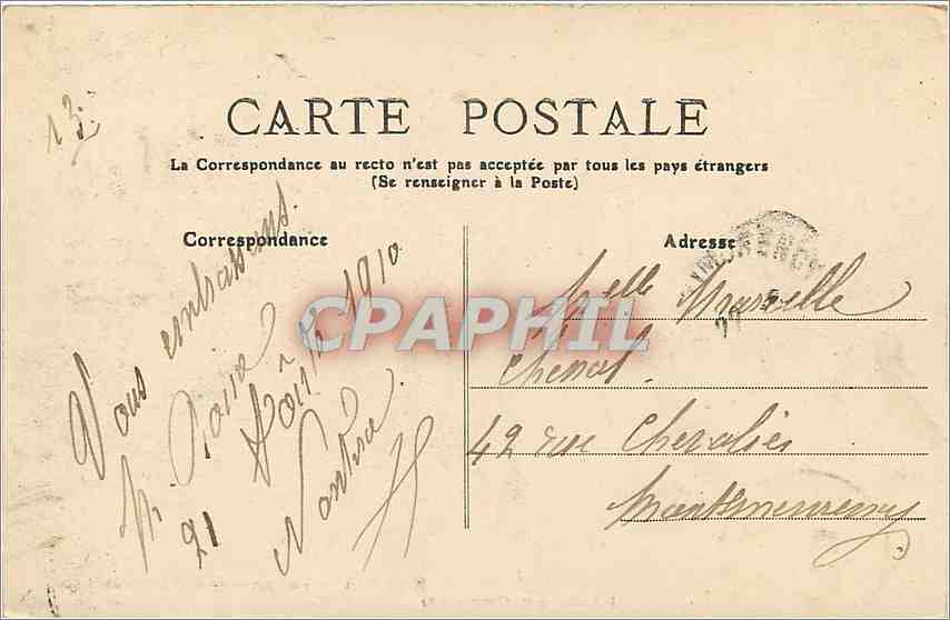 CPA Nantua Vue prise de la Vierge du Lac — Rückseite