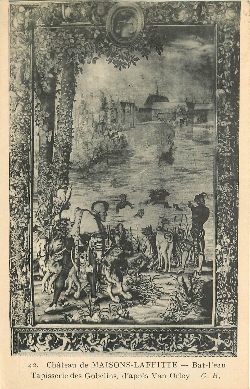 CPA Chateau de maison la feffite bat l'eau Tapisserie des gobelios d'apres Vaa orley