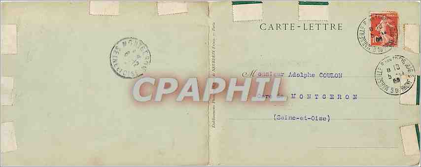 CARTE DOUBLE Marseille panorama du Port neuf — Rückseite