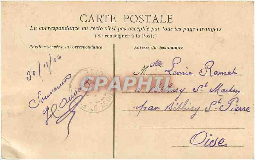 CPA La Havre Quai videcoq Bateau — Rückseite