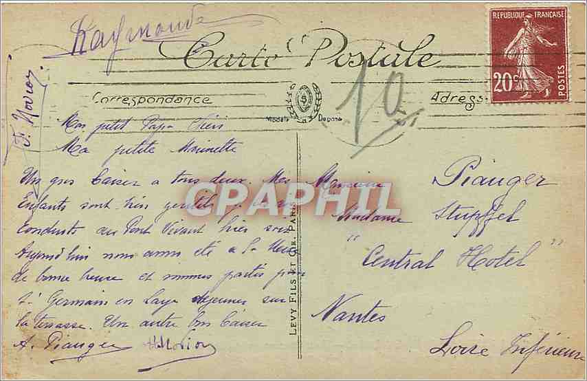 CPA Saint Germain en Laye le Chateau fut Presente le traite de Paix aux pleniipotenliaires — Rückseite