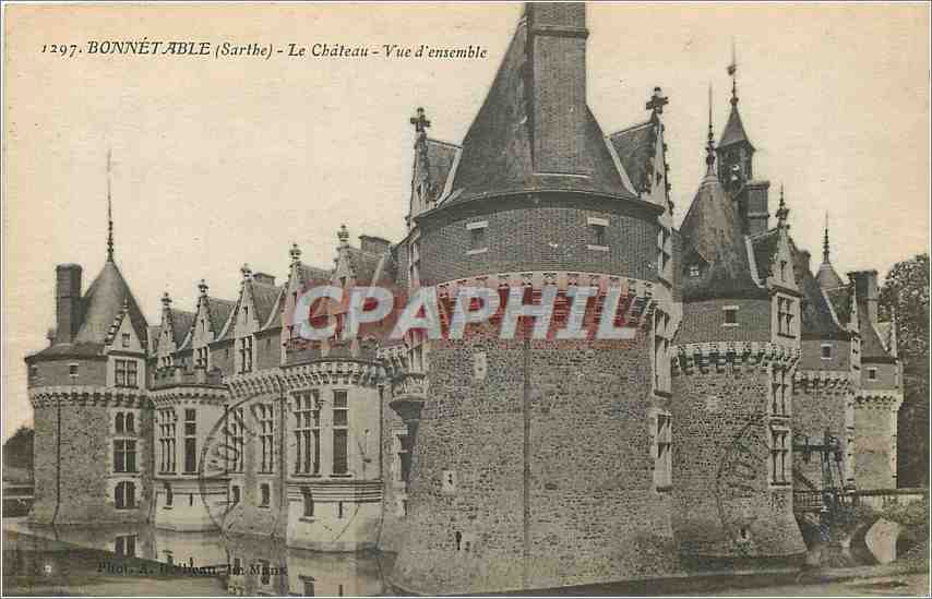 CPA Bonnetable Sarthe le chateau Vue d' ensemble