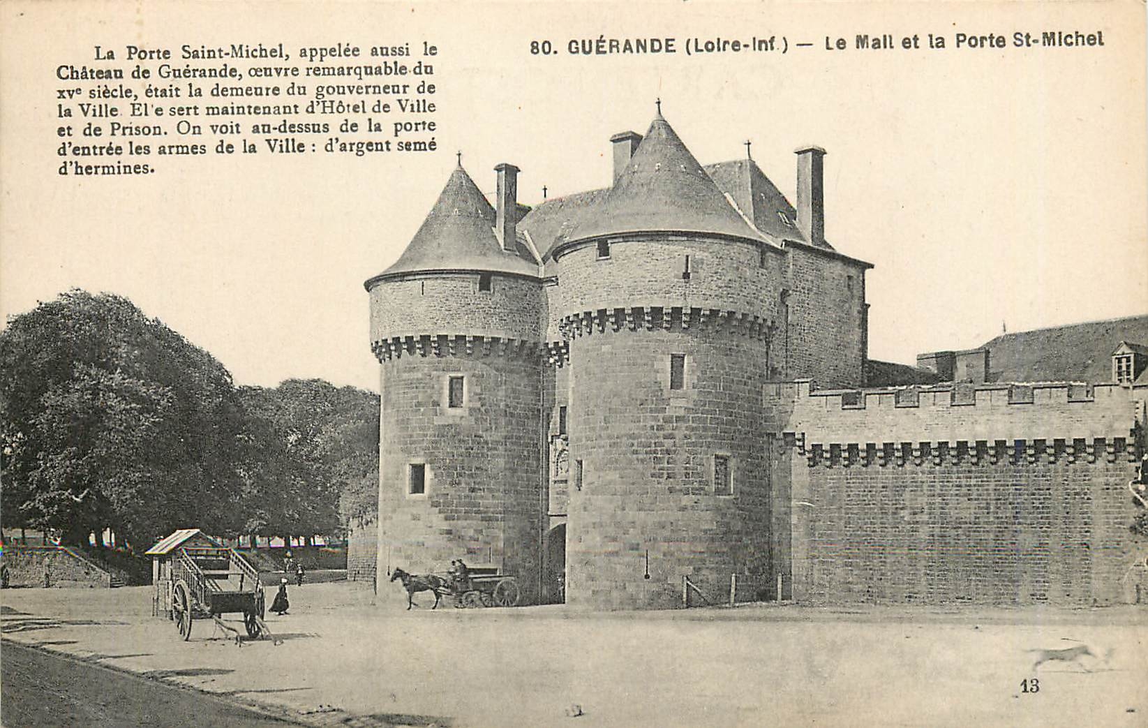 CPA Guerande Loire Inf le mall et la Porte st Michel