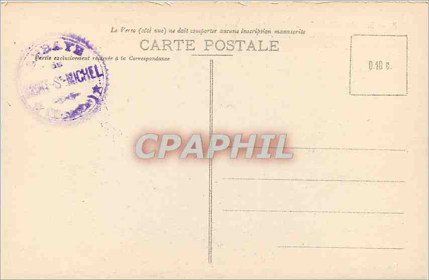 CPA Mont St Michel Vue generale — Verso