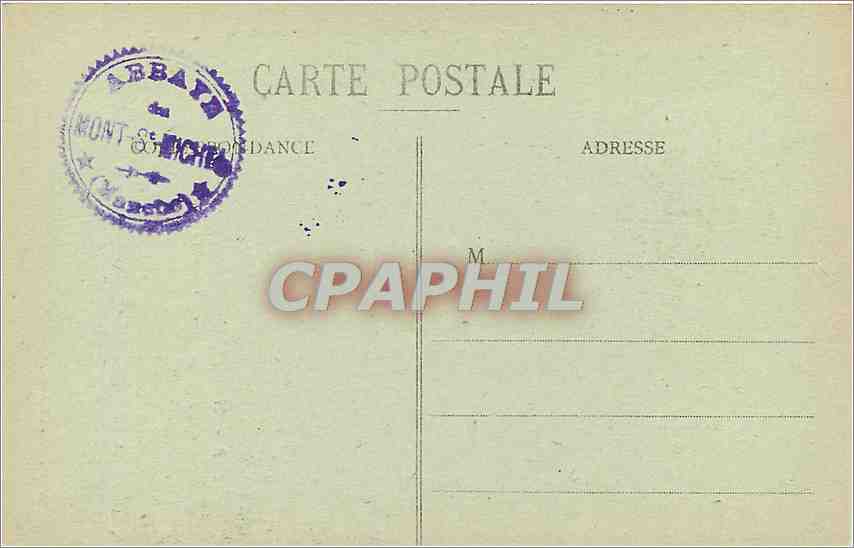 CPA Abbaye Les Armes du Mont St Michel — Verso