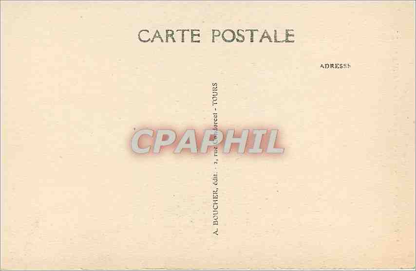 CPA Tours Pttoresque la loire et le pont vus de l'ile Aucard par le temps d'orage — Rückseite